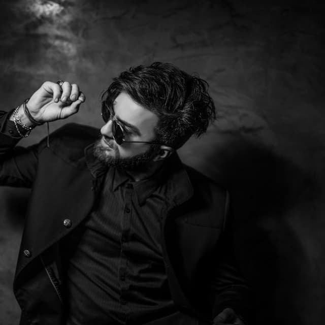 Man on black suit