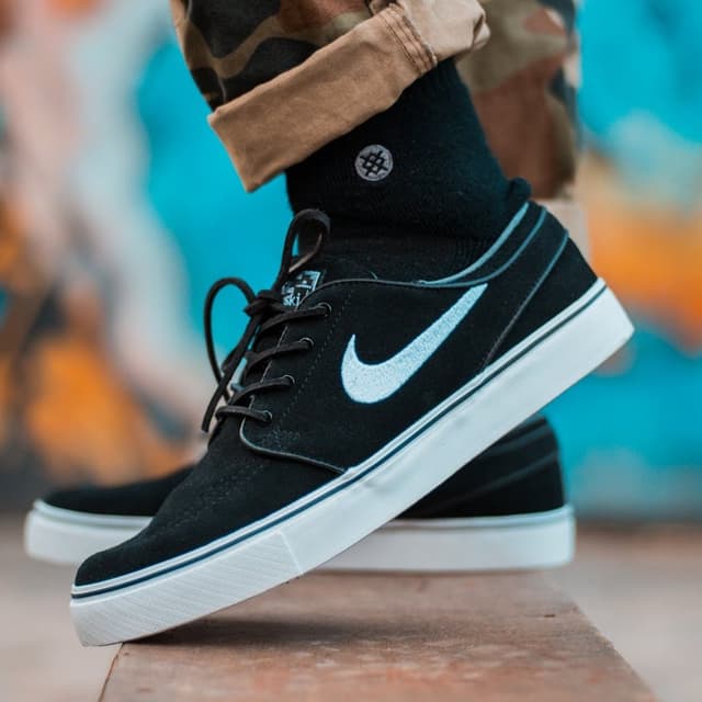 Pair of black nike shoes